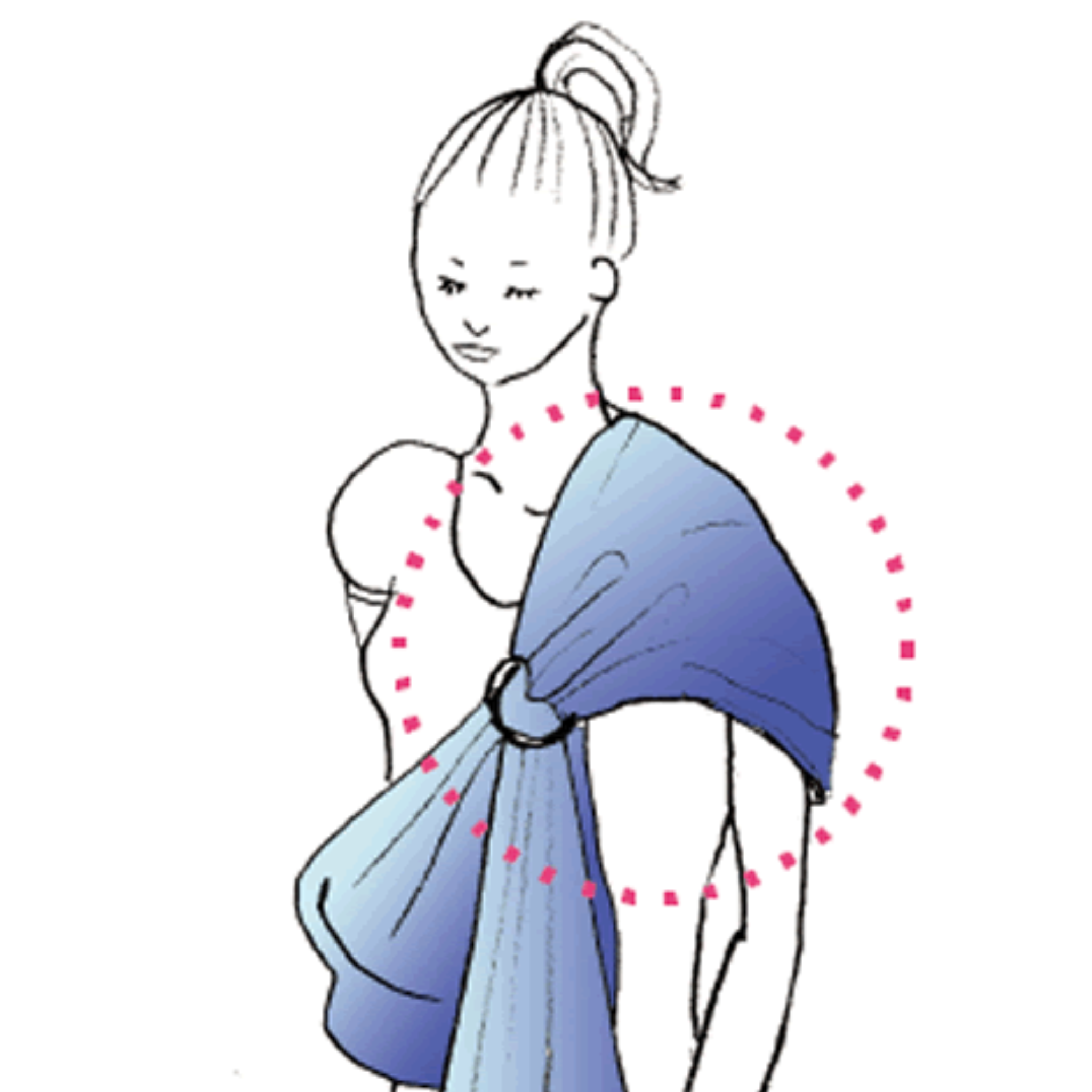 スリングの使い方でやってはいけないポイント(肩カバーを広げる)